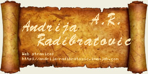 Andrija Radibratović vizit kartica